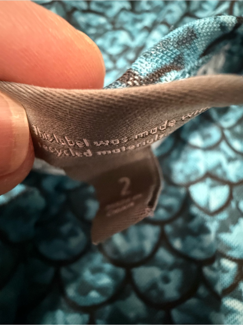 torrid Teal Scallop-Print Top - Picture 3 of 3